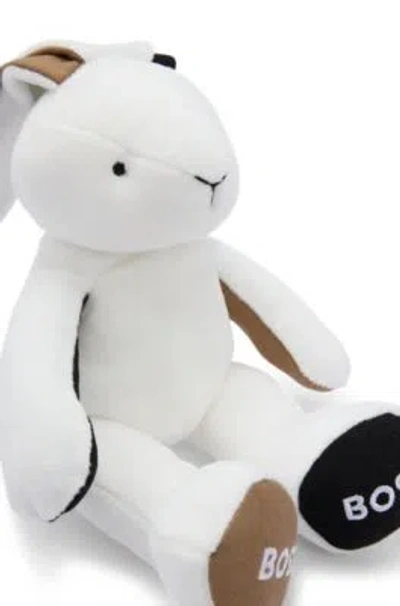 Hugo Boss Branded Faux-fur Cuddly Bunny For Babies In White