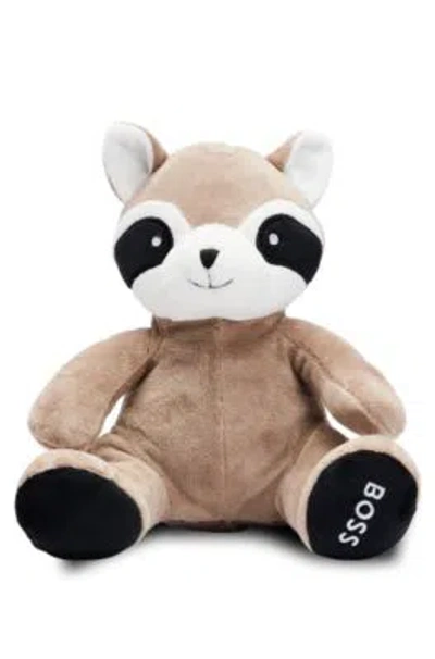 Hugo Boss Branded Faux-fur Red Panda For Babies In Brown