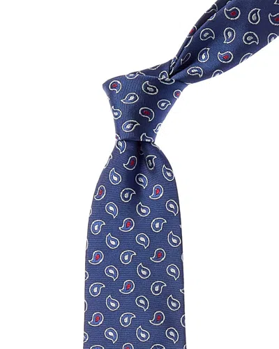 Hugo Boss Bright Blue Paisley Silk-blend Tie
