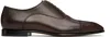 Hugo Boss Brown Beckham Edition Polished Leather Oxfords