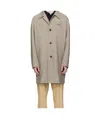 Hugo Boss Brown Classic-fit Check Pattern Coat In Brown