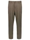Hugo Boss Tapered-leg Trousers In Brown