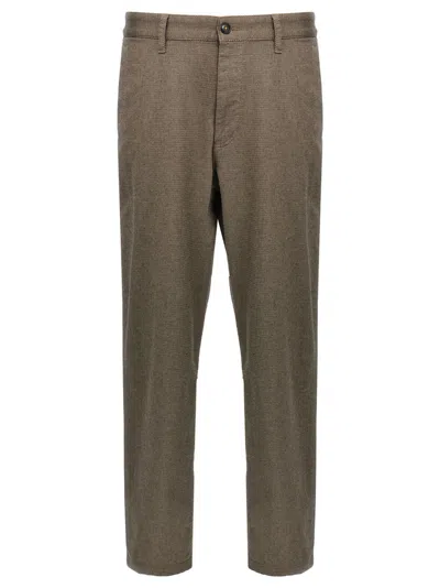 HUGO BOSS BROWN COTTON TROUSERS