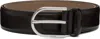 Hugo Boss Brown Leather Belt In Black