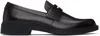 Hugo Boss Leather Loafers With Penny Trim In 604-dark Red