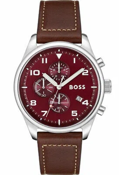 Pre-owned Hugo Boss Brown Mens Chronograph Watch View 1513988