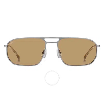 Hugo Boss Brown Photochromatic Navigator Men's Sunglasses Boss 1446/s 0rpr/jg 59 In Neutral