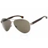 Hugo Boss Brown Pilot Men's Sunglasses Boss 1560/o/s 0r81/70 63 In Brown / Ruthenium