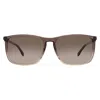 Hugo Boss Brown Shaded Square Men's Sunglasses Boss 0665/s/it 0nux/ha 57 In Brown