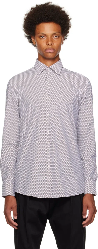 Hugo Boss Brown Slim-fit Shirt In Medium Brown 212