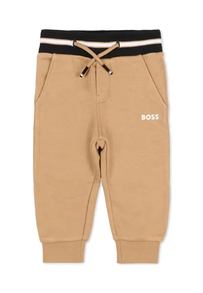 Hugo Boss Brown Trousers For Baby Boy With Logo