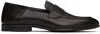 Hugo Boss Brown Tumbled Leather Penny Loafers