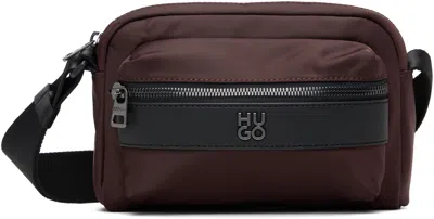 Hugo Boss Brown Twill Crossbody Bag