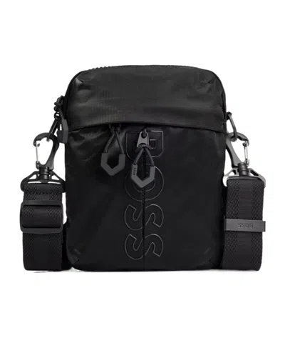 Hugo Boss Bryant Logo-embellished Crossbody Bag In Black