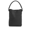 Hugo Boss Bucket Bag In Grained Leather In Black