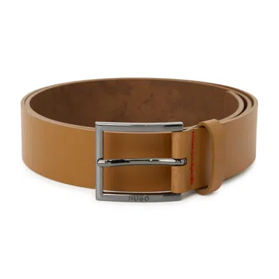 Hugo Boss Buckle Belt In Brown