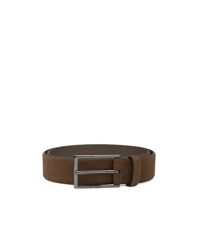 Hugo Boss Buckle Belt In Brown