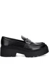 Hugo Boss Buckle-detail Platform Loafers In Black