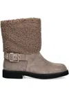 Hugo Boss Buckle-detailed Ankle Boots In Neutral