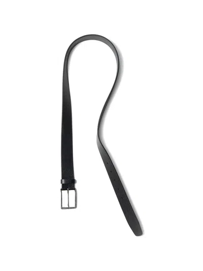 Hugo Boss Buckle Leather Belt In Black