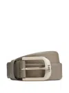 Hugo Boss Buckle Leather Belt In Brown
