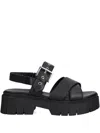 Hugo Boss Buckle-strap Sandals In Black