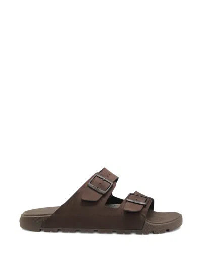 Hugo Boss Buckle-strap Sandals In Brown