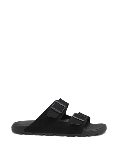 Hugo Boss Buckled Sandals In Black