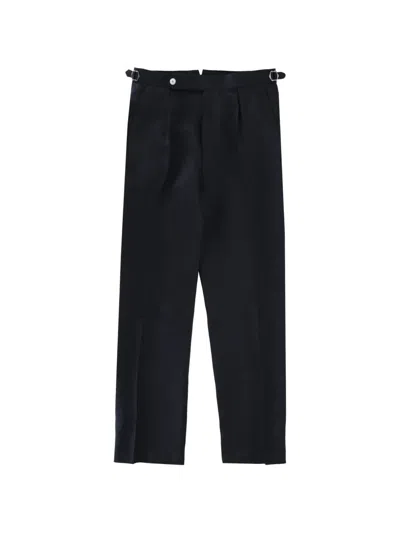 Hugo Boss Boss Pantalone Sartoriale Con Pieghe In Black