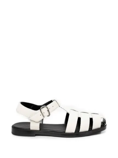 Hugo Boss Buckle-fastening Caged Sandals In Animal Print