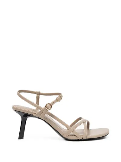 Hugo Boss Buckle-fastening Strappy Sandals In Neutral