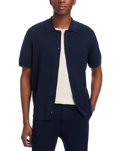 Hugo Boss Buno Button Polo In Dark Blue