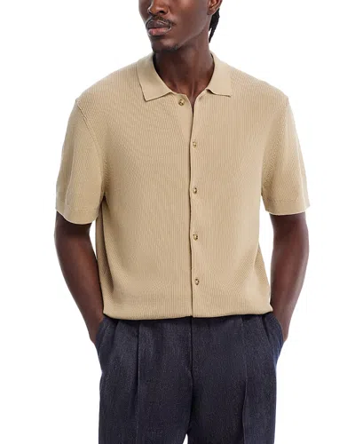 Hugo Boss Buno Button Polo In Light Beige