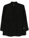 Hugo Boss Burnout Stripe Blouse In Black