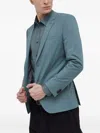 Hugo Boss Button Blazer In Blue