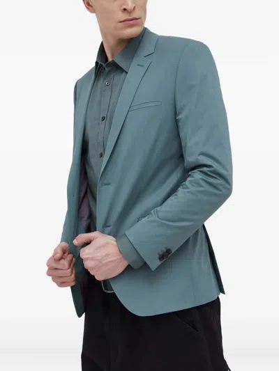 Hugo Boss Button Blazer In Blue
