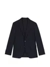 Hugo Boss Button Blazer In Blue