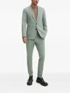 Hugo Boss Button Blazer In Green