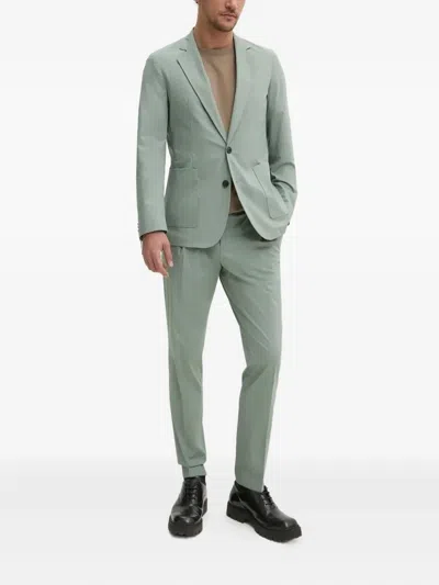 Hugo Boss Button Blazer In Green