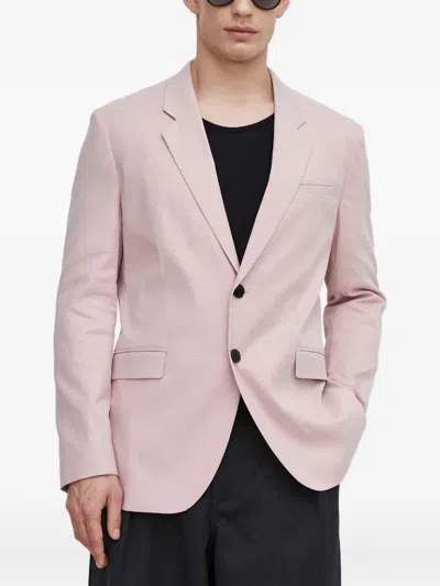 Hugo Boss Button Blazer In Pink