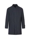 Hugo Boss Button-cuff Coat In Blue