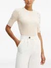 Hugo Boss Button-detail Ribbed Sweater In Neutral