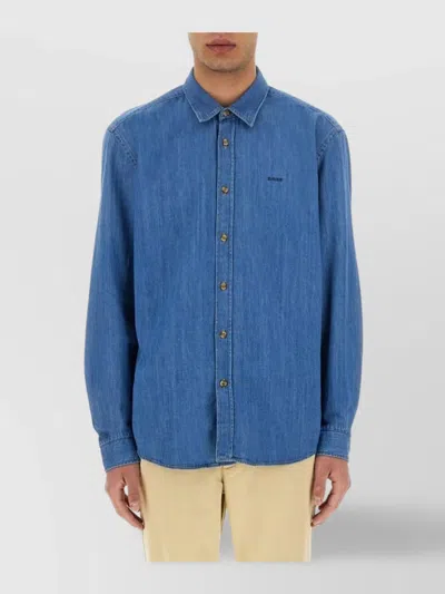 Hugo Boss Button-down Collar Long Sleeves Shirt In Blue