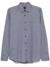 Hugo Boss Button-down Cotton Shirt In Blue
