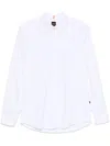 Hugo Boss Button-down Cotton Shirt In White