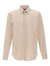 Hugo Boss Button-down Micro-check Shirt In Neutral