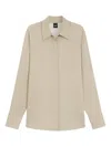 Hugo Boss Regular-fit Blouse In Satin In Neutral