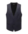 Hugo Boss Button-down Tailored Waistcoat In Black