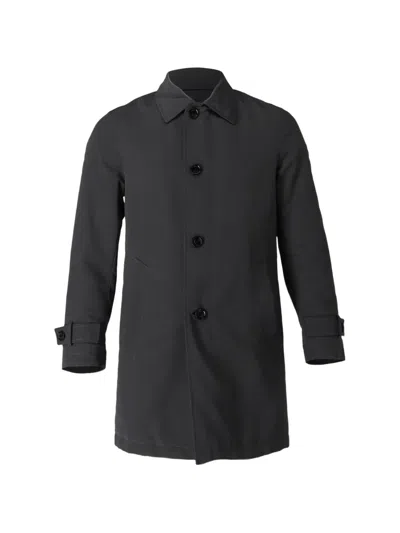 Pre-owned Hugo Boss Button-fastening Coat In Gray