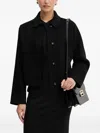Hugo Boss Button-fastening Collared Single-breasted Coat In Black